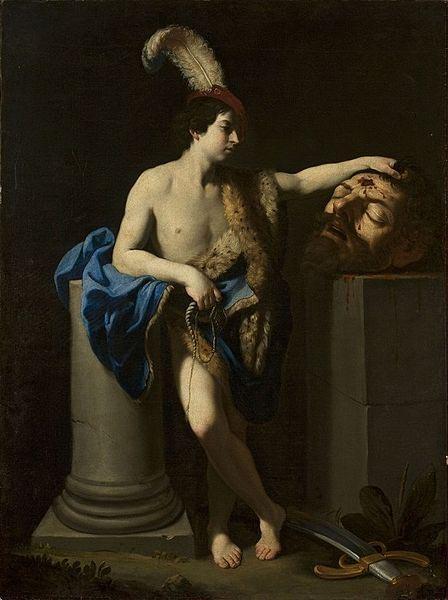 Guido Reni David with the Head of Goliath. Germany oil painting art